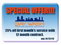 Contact BayWash Pressure Washing San Diego for a bid request